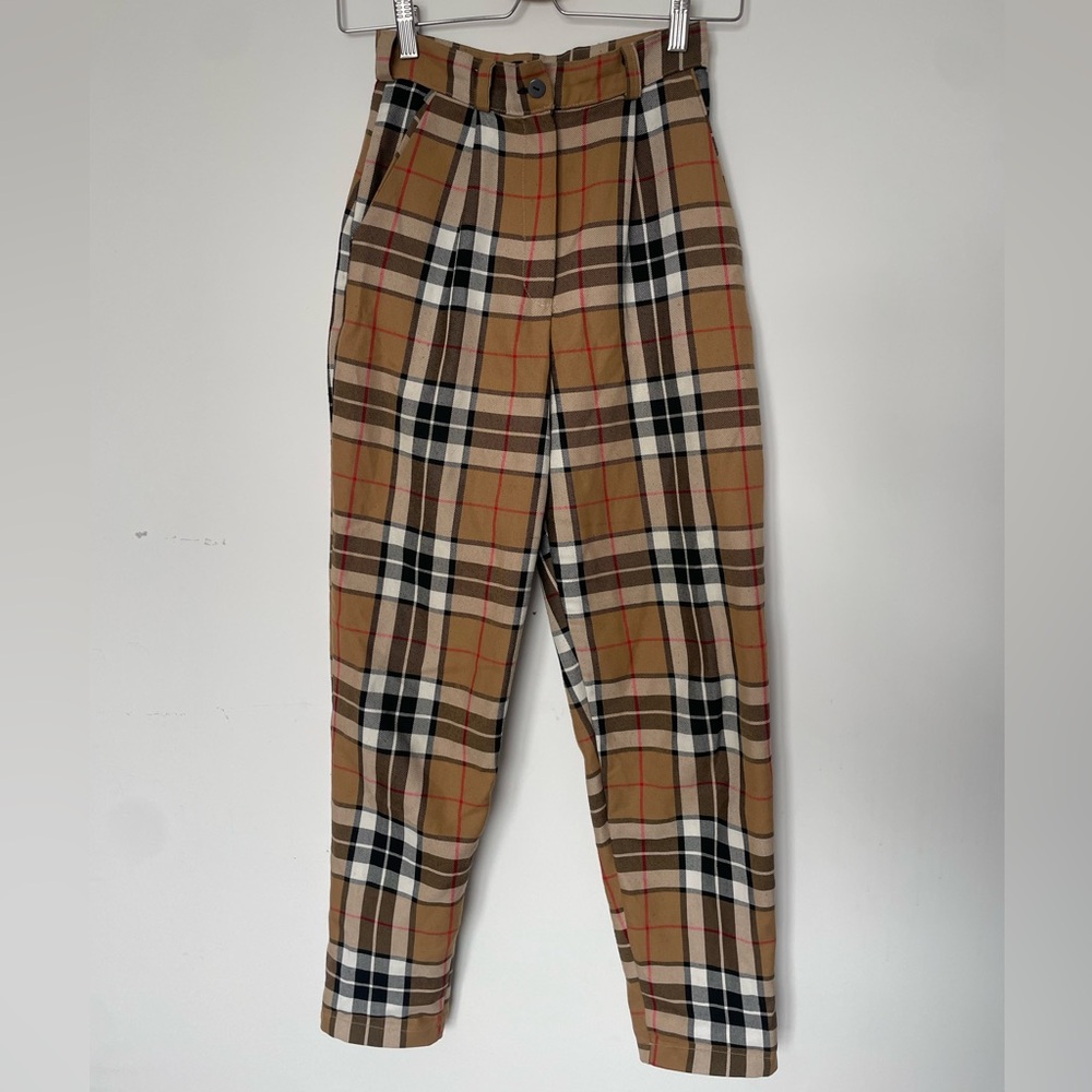 Burberry style gingham pants